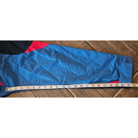 Vintage Lands End Mens Windbreaker Jacket Large Blue Hooded Full Zip Outdoors - Picture 13 of 13